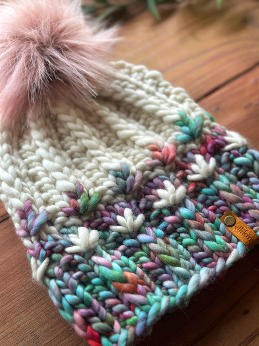 Mirror Pond Beanie in OOAK/Natural