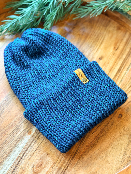 Campfire Beanie in Teal Feather