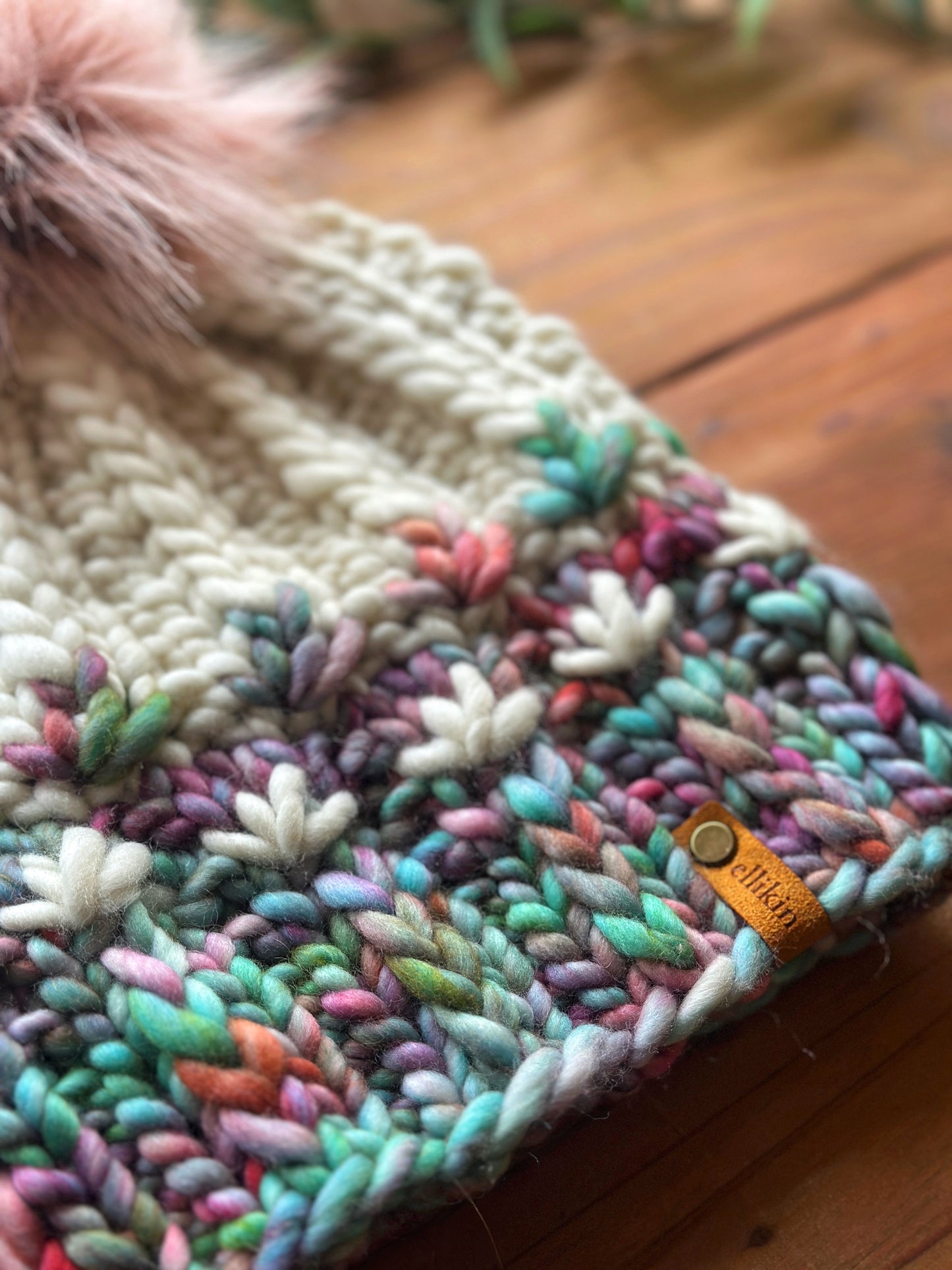 Mirror Pond Beanie in OOAK/Natural