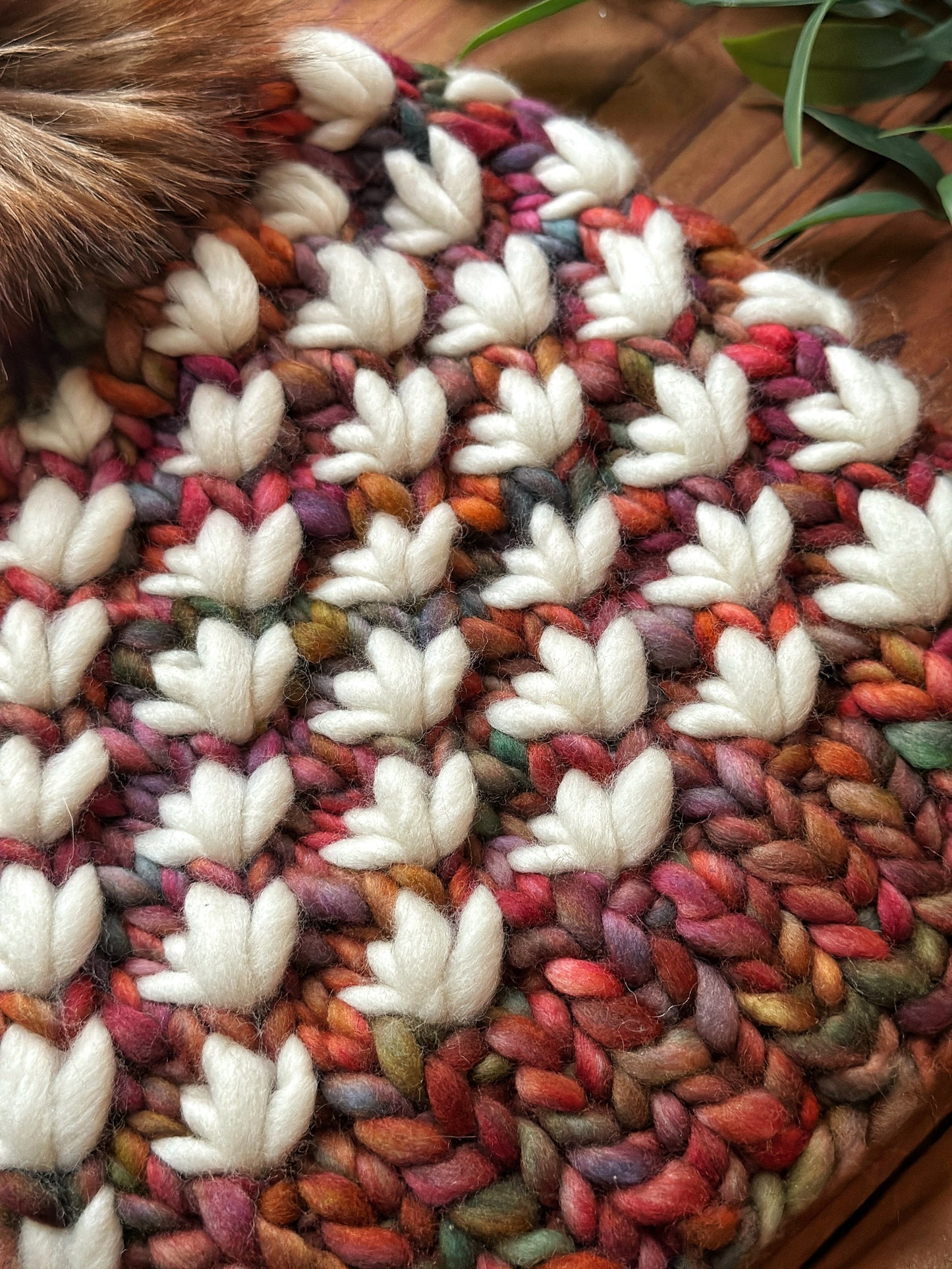 Lotus Flower Beanie in Diana/Natural