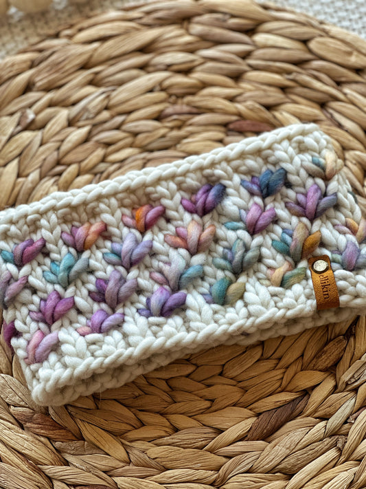 Lotus Flower Headband in Natural/Dancing Leaves