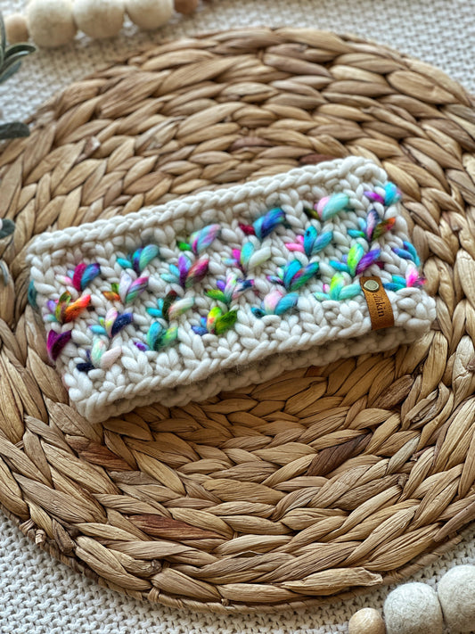 Lotus Flower Headband in Natural/Crystal Ball
