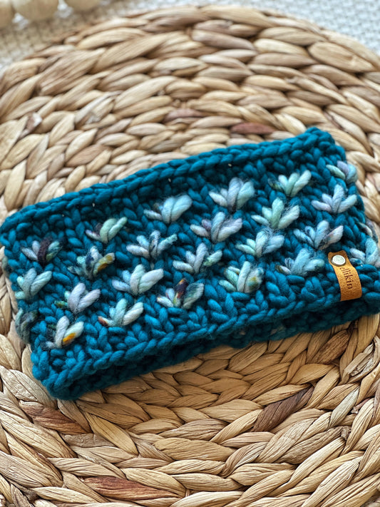 Lotus Flower Headband in Teal/Green