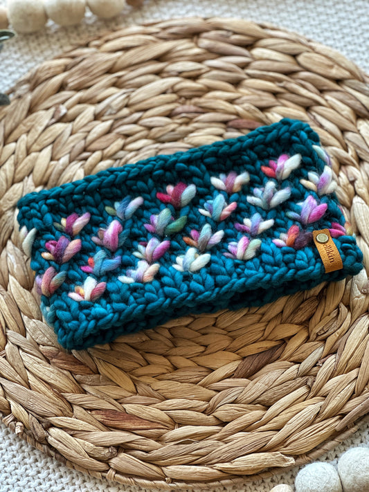 Lotus Flower Headband in Teal
