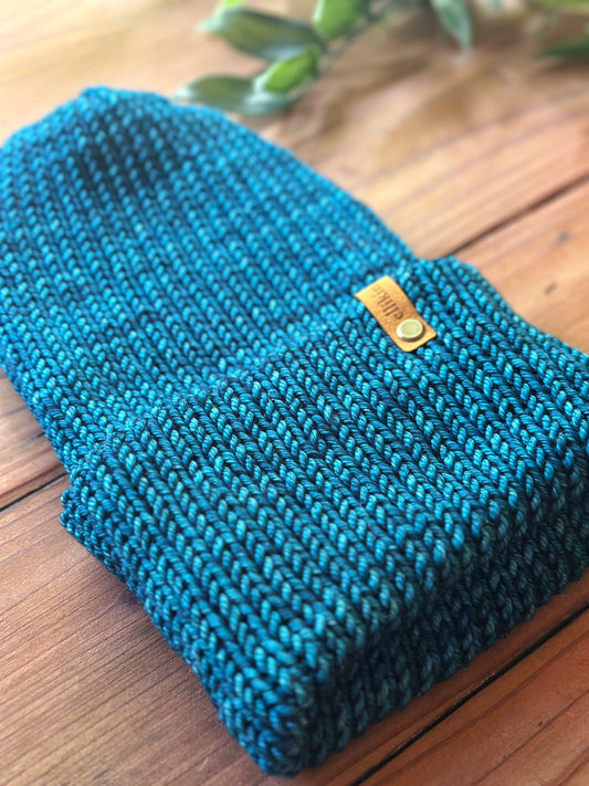 Campfire Beanie in Teal Feather