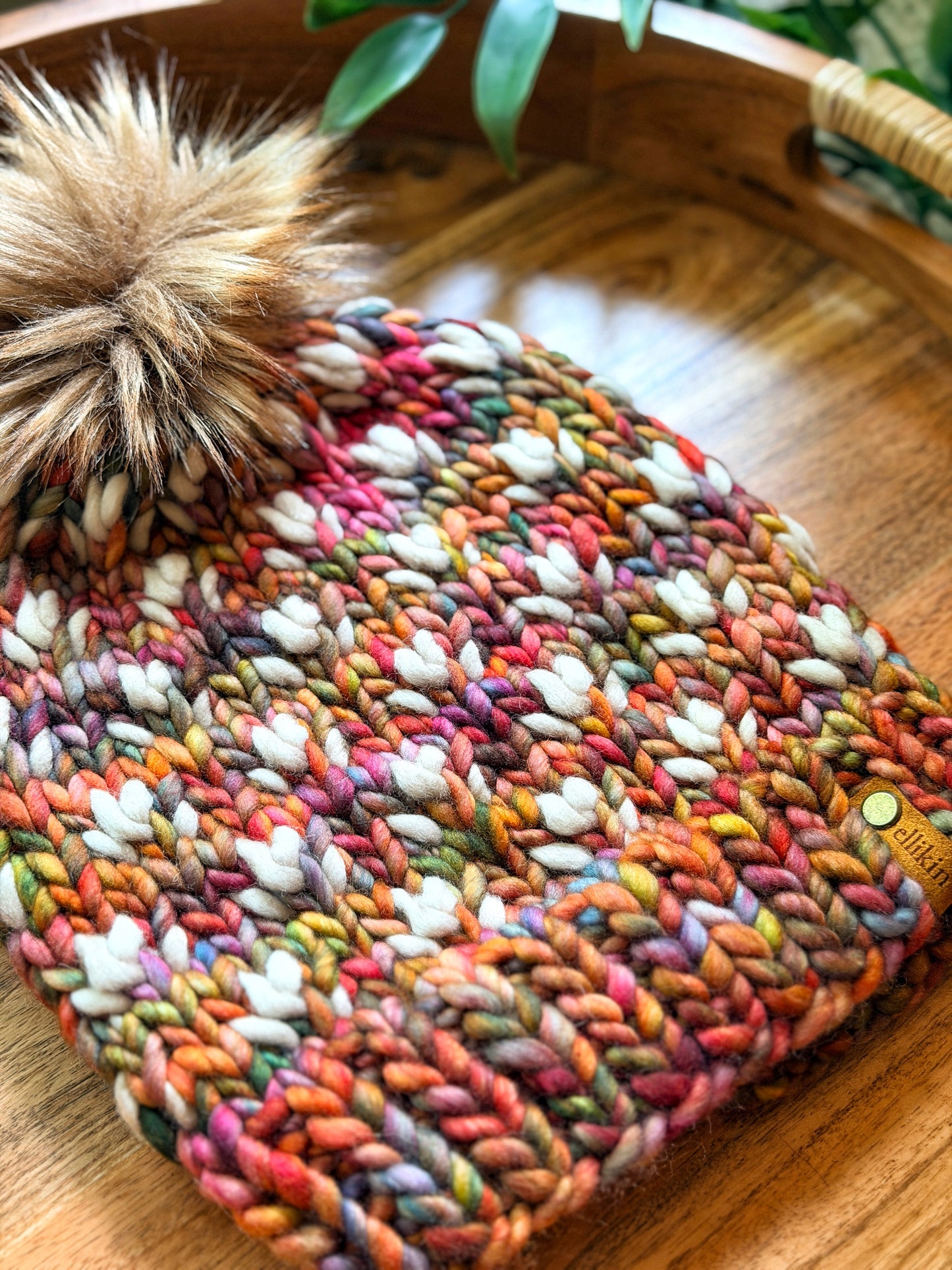 Tiny Tulips Beanie in Diana/Fog