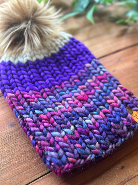 Nokhu Beanie in Purple Multi