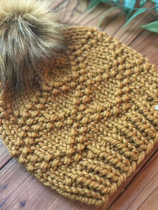Etta Beanie in Flax