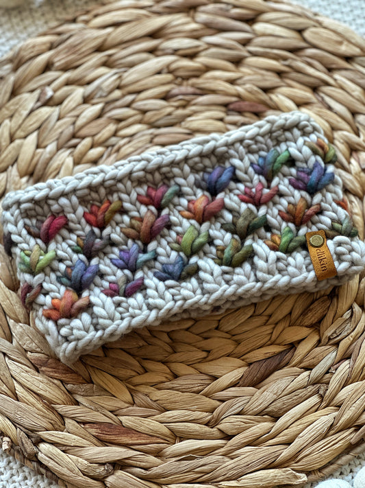 Lotus Flower Headband in Fog/Diana