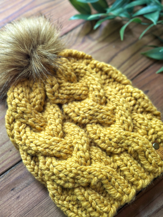 Monster Cables Beanie in Mustard