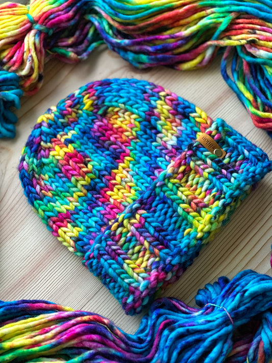 Alpine Trail Beanie in Sweet Emotion