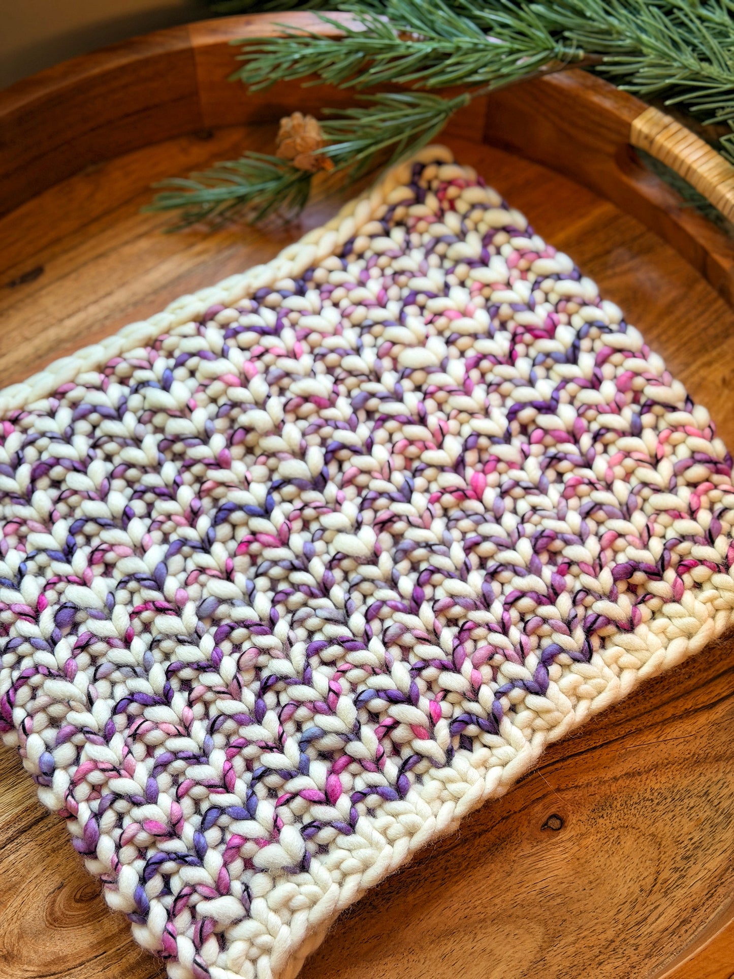 Knit Cowl in Natural/Glaze