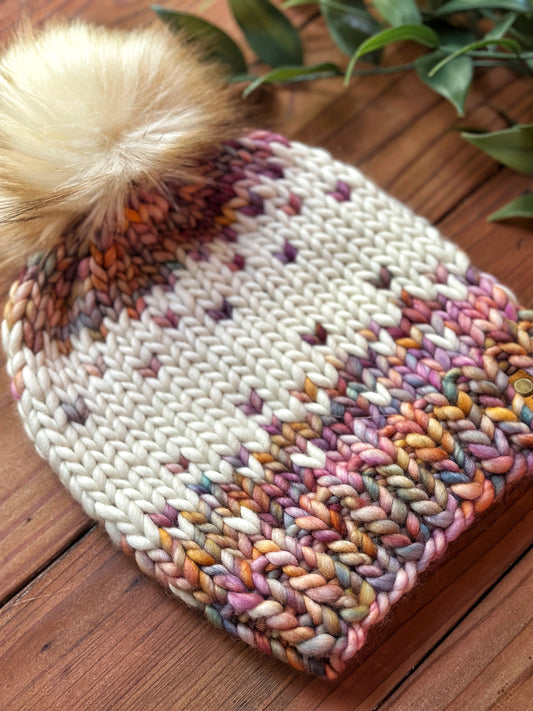 Winterfell Beanie in Dancing Leaves