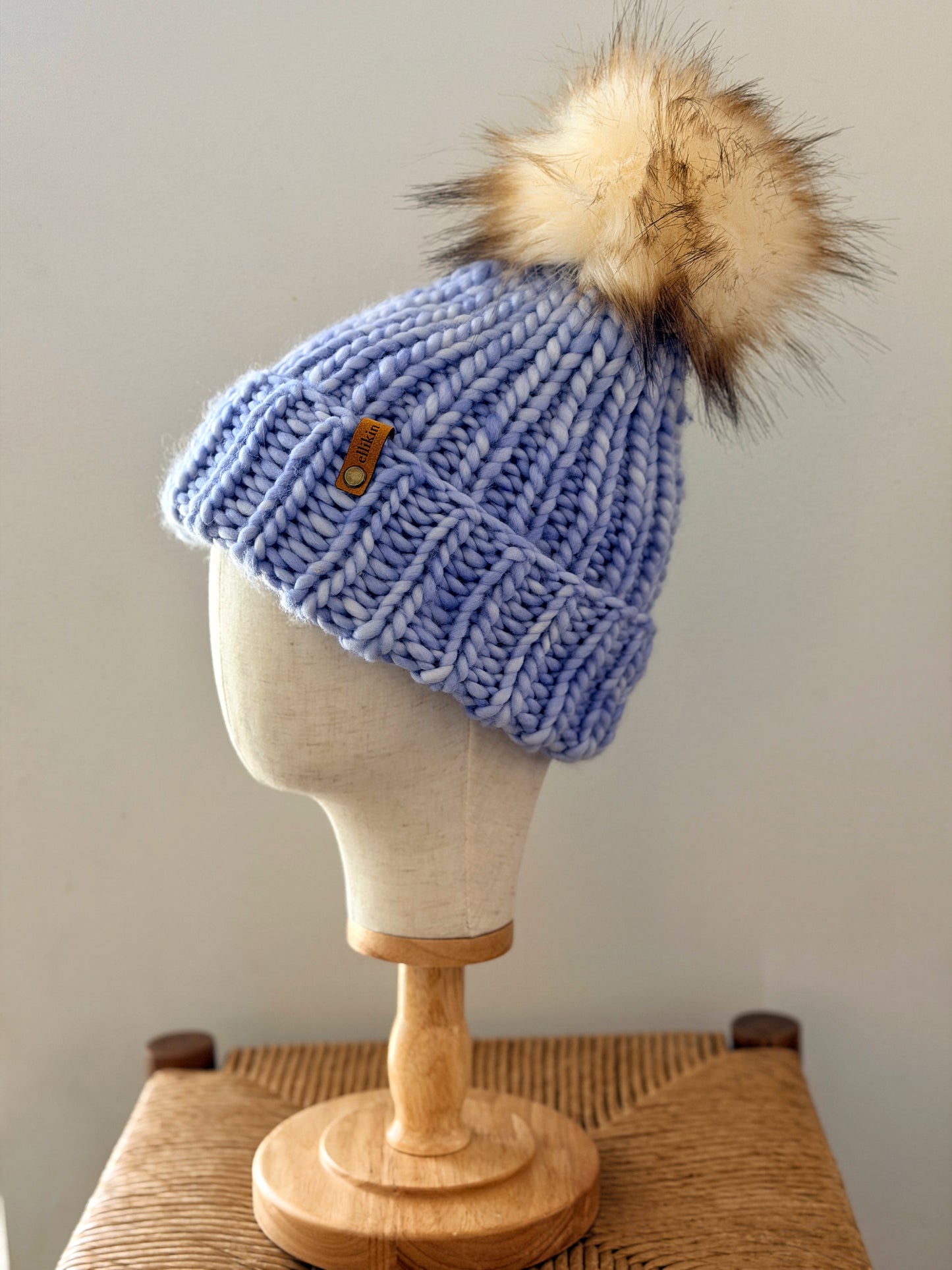 Lakeside Trail Beanie in Wisteria
