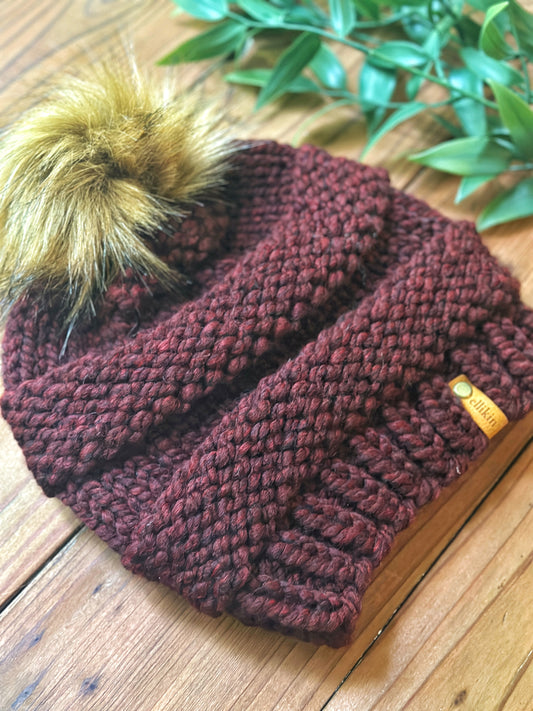Lola Beanie in Claret