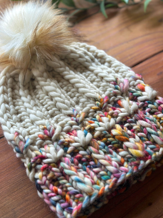 Mirror Pond Beanie in Molino/Natural