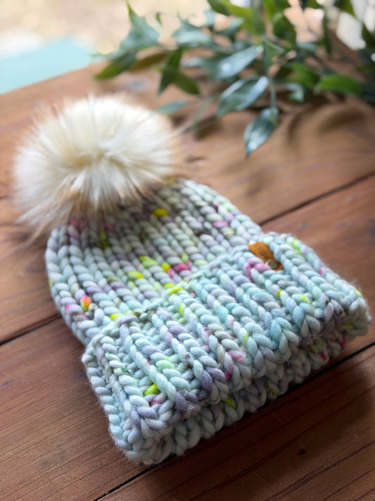 Lakeside Trail Beanie in Seaglass