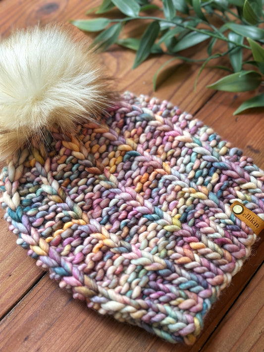 Pennridge Beanie in Dancing Leaves