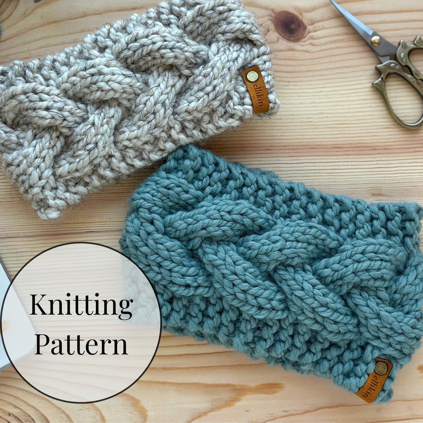 Caroline Headband Super Bulky Knitting Pattern (FREE Download)