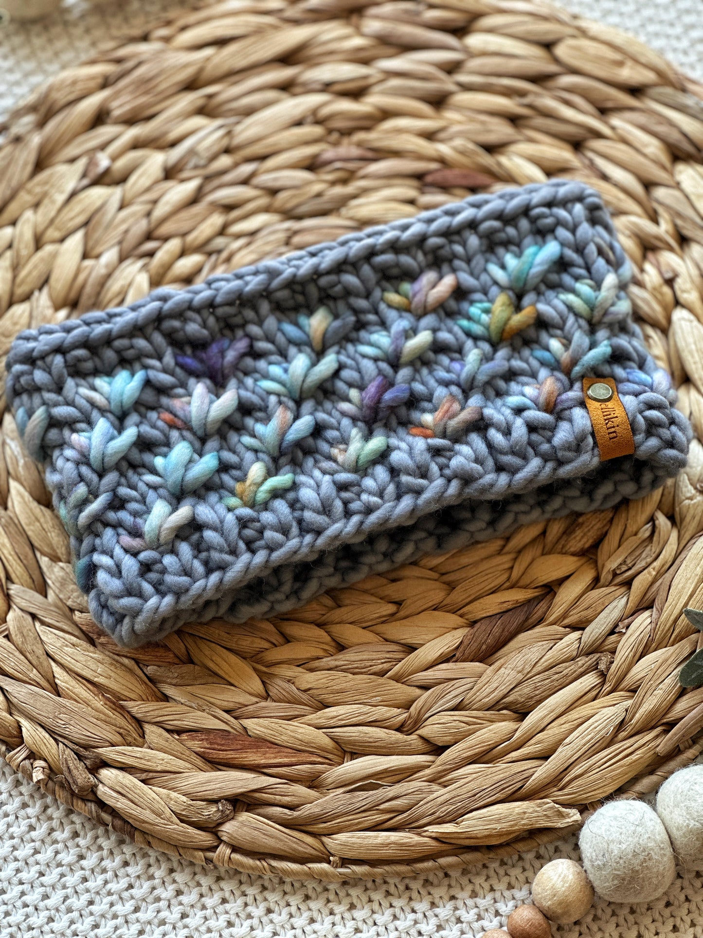 Lotus Flower Headband in Gray