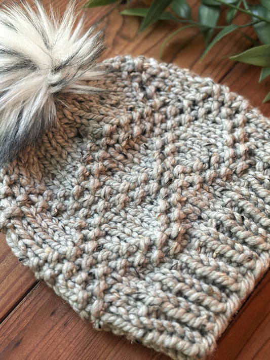Etta Beanie in Grey Marble