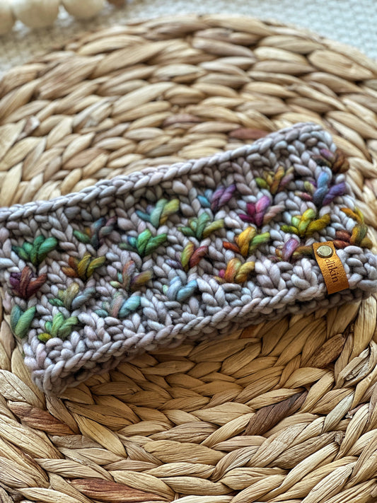 Lotus Flower Headband in Whole Grain/Arco Iris