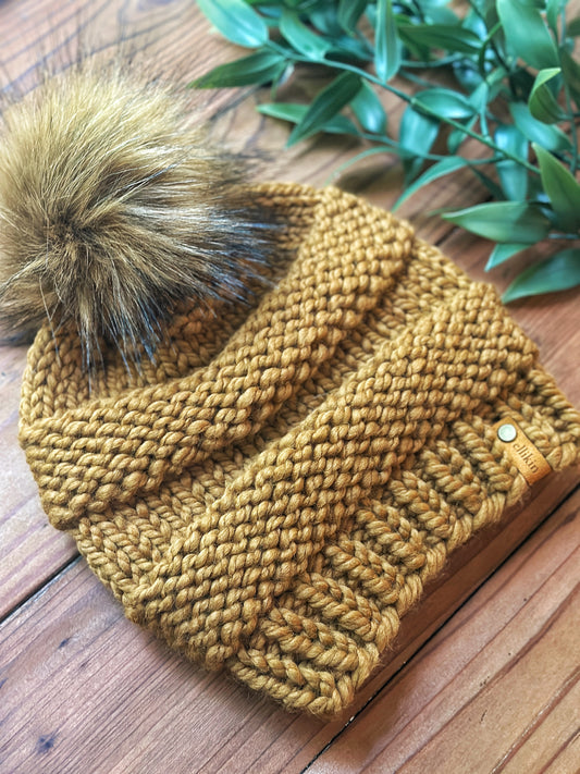 Lola Beanie in Flax