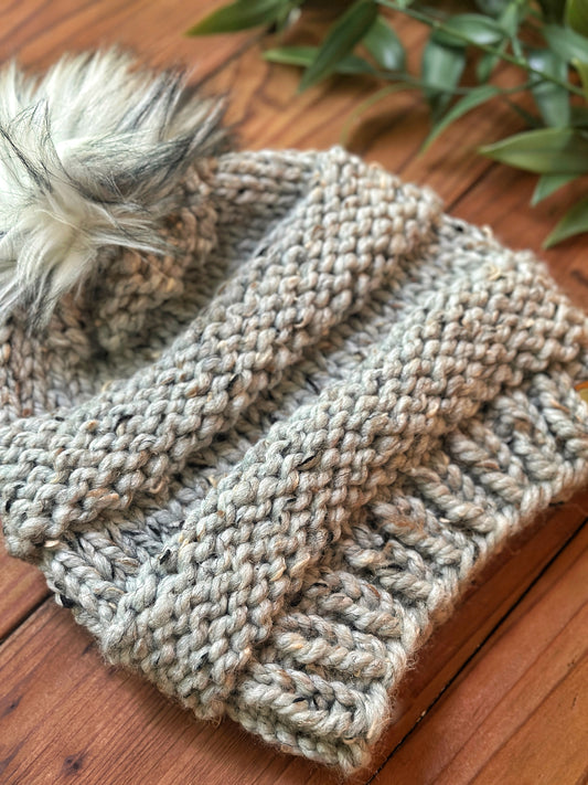 Lola Beanie in Grey Marble