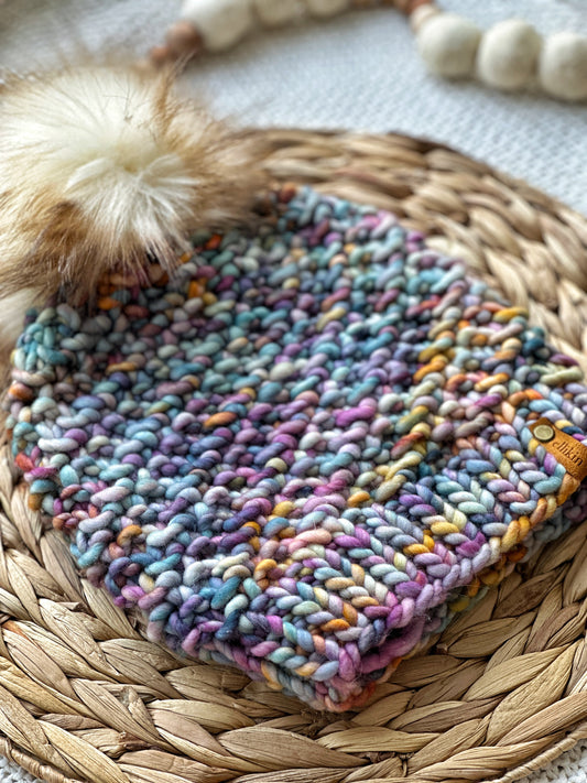 Ripple Effect Beanie in Dancing Leaves