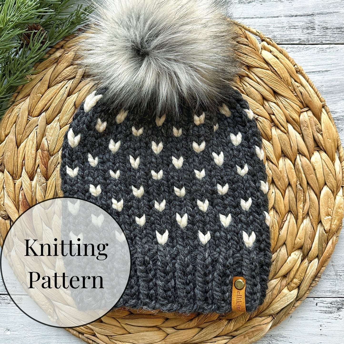 Little Hearts Beanie Knitting Pattern