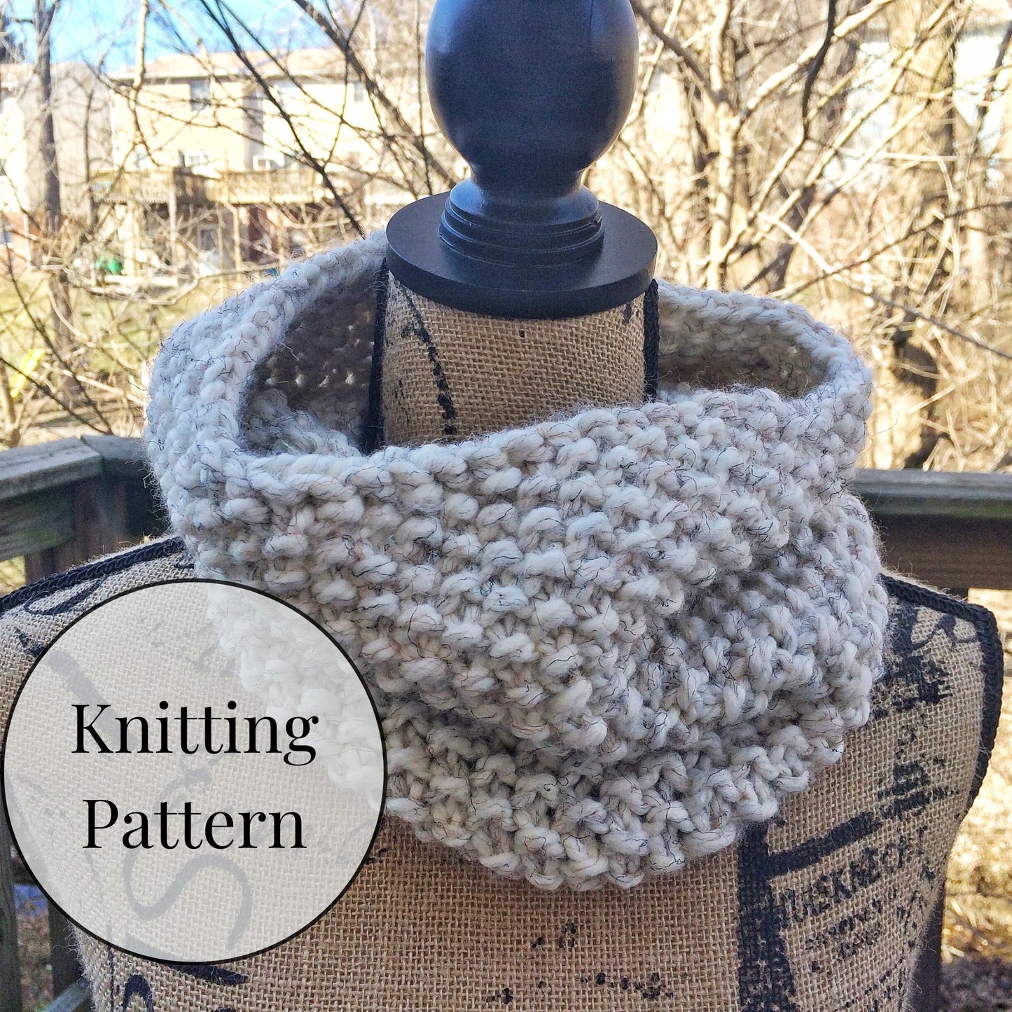 Seed Stitch Cowl Knitting Pattern