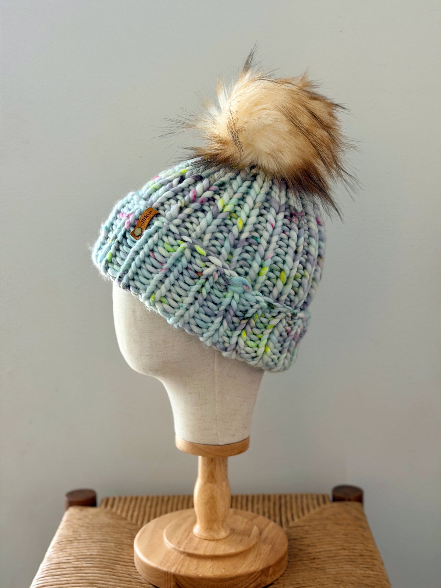 Lakeside Trail Beanie in Seaglass