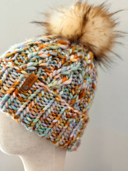 Spinnaker Beanie in Cotton Candy Clouds
