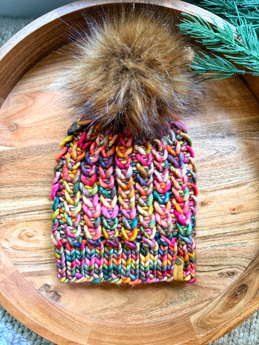 Braided Hearts Beanie in Diana