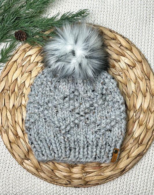 Etta Beanie in Grey Marble