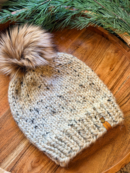 Knit Beanie in Oatmeal