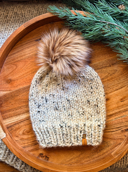 Knit Beanie in Oatmeal