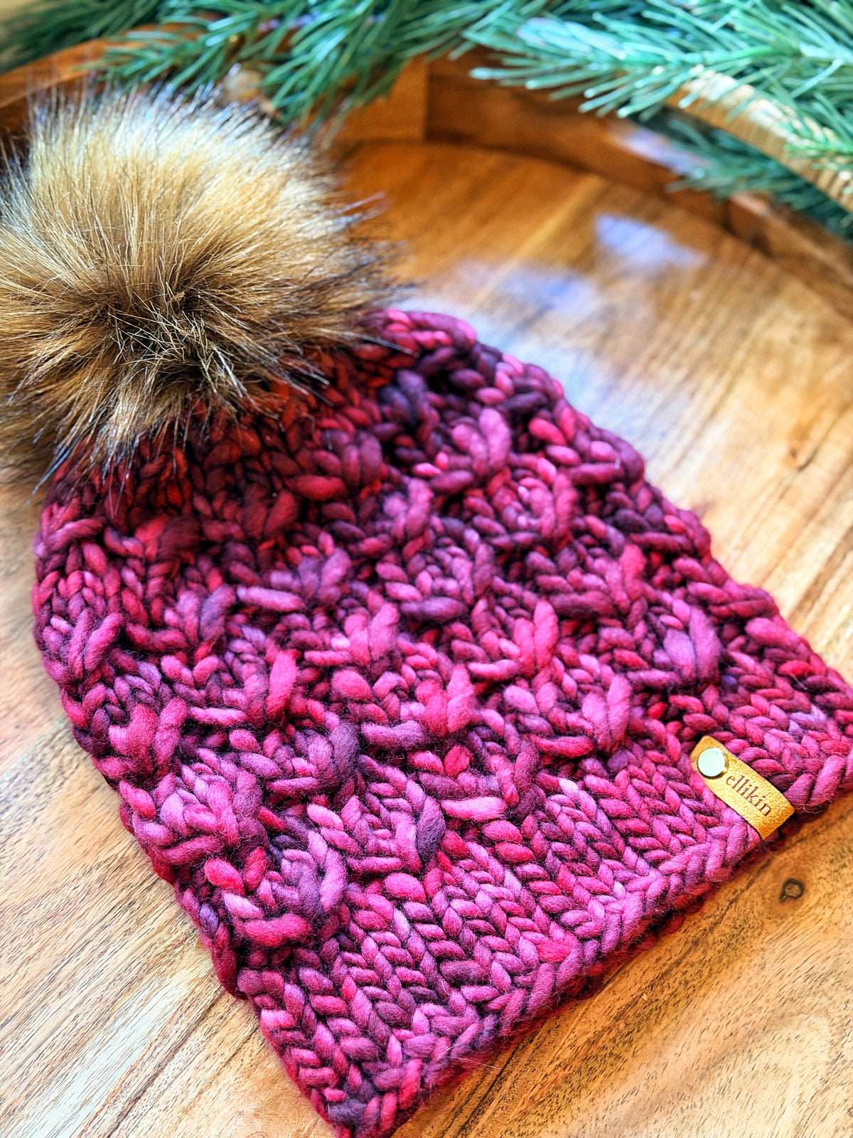Fleur Beanie in Stitch Red