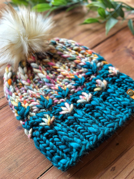 Mirror Pond Beanie in Teal/Molino