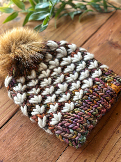 Lotus Flower Beanie in Diana/Fog