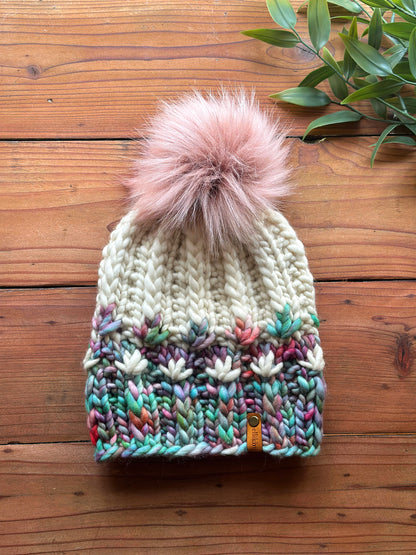 Mirror Pond Beanie in OOAK/Natural