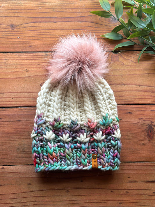 Mirror Pond Beanie in OOAK/Natural