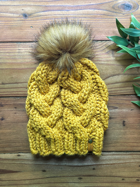 Monster Cables Beanie in Mustard