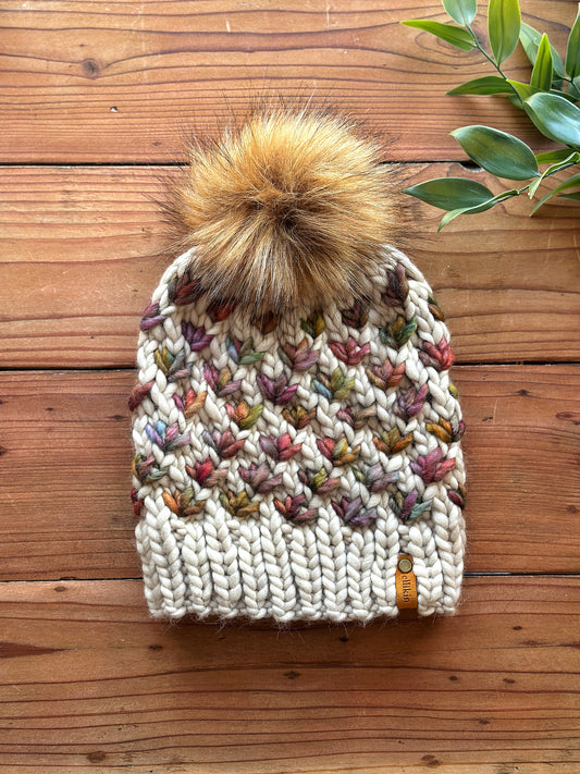 Lotus Flower Beanie in Fog/Diana