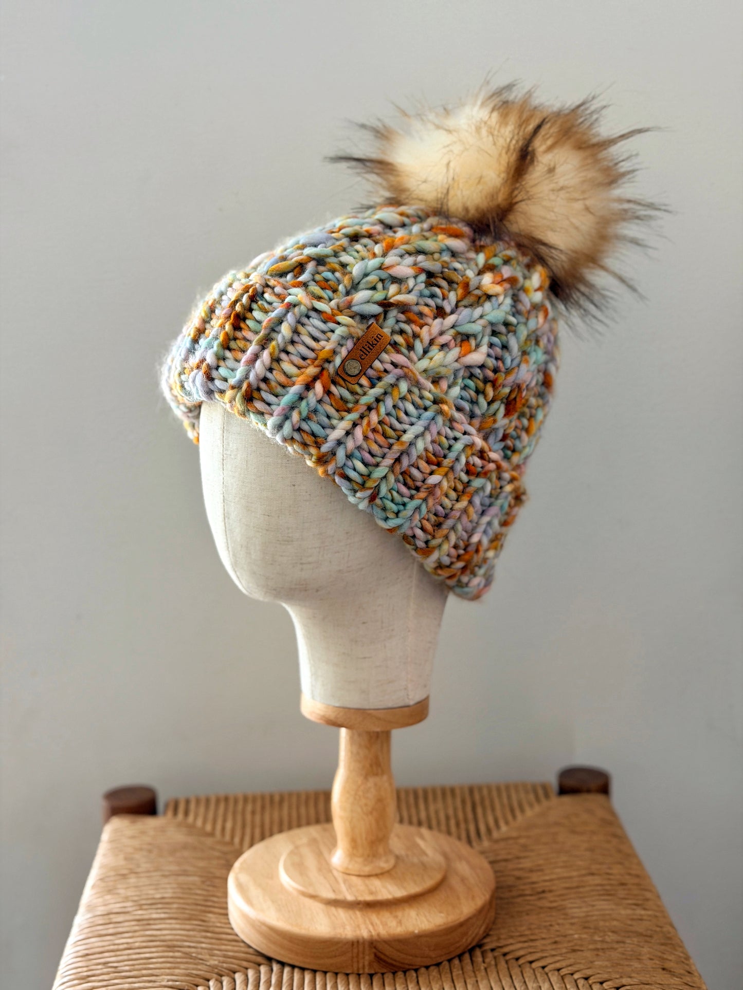 Spinnaker Beanie in Cotton Candy Clouds