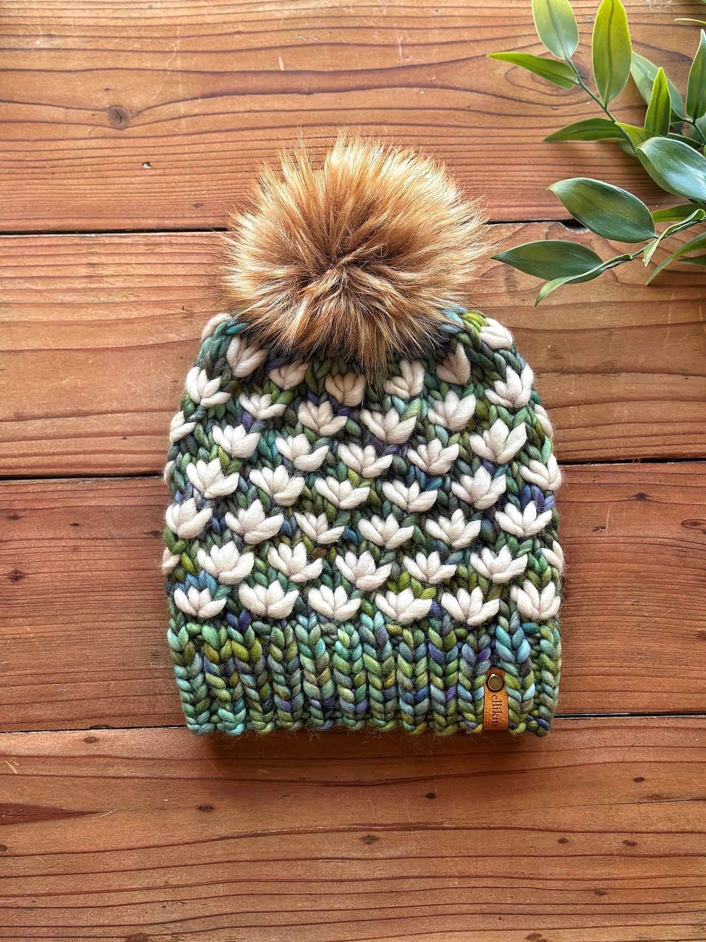 Lotus Flower Beanie in Indecita/Fog