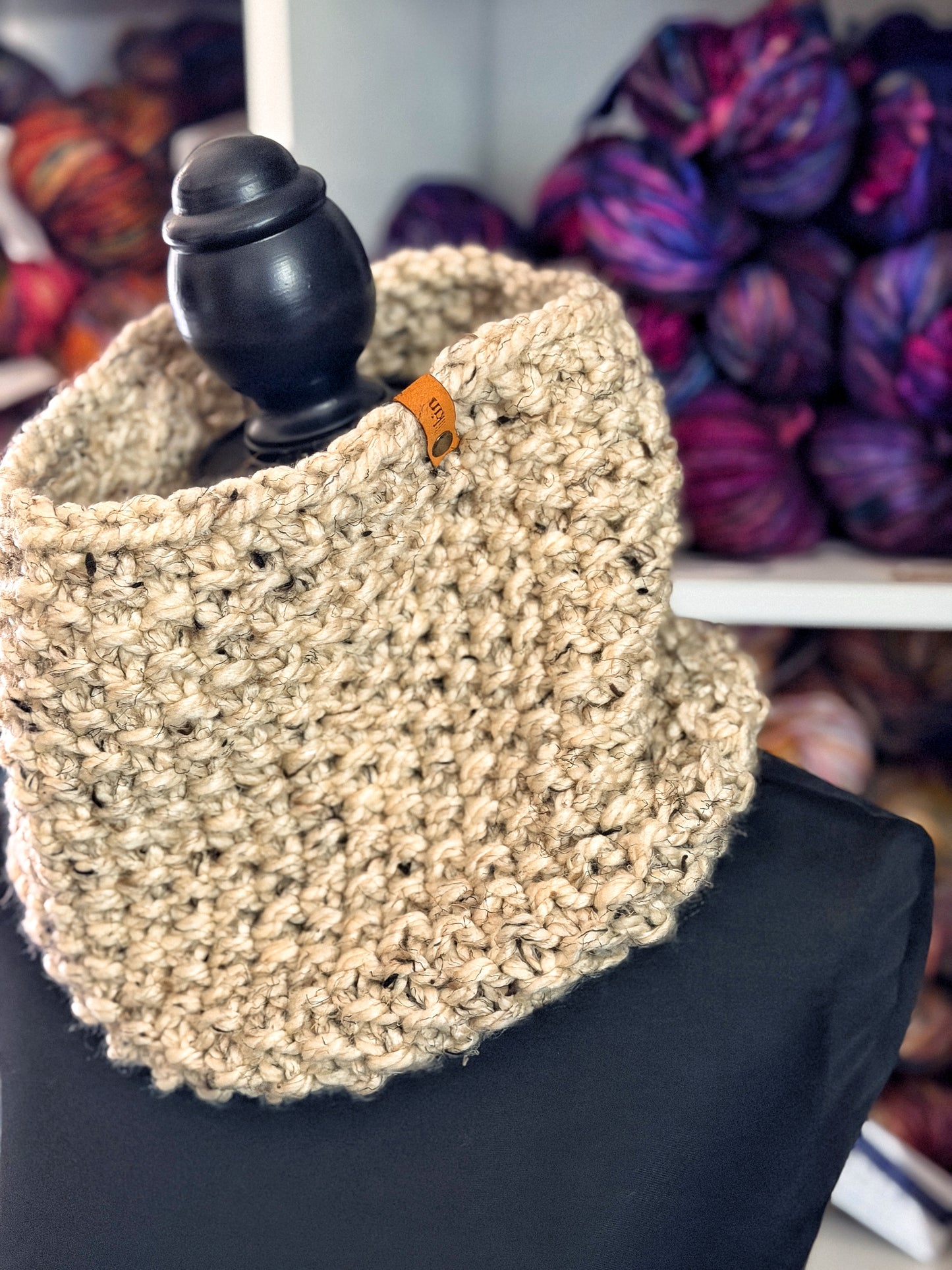 Seed Stitch Knit Cowl