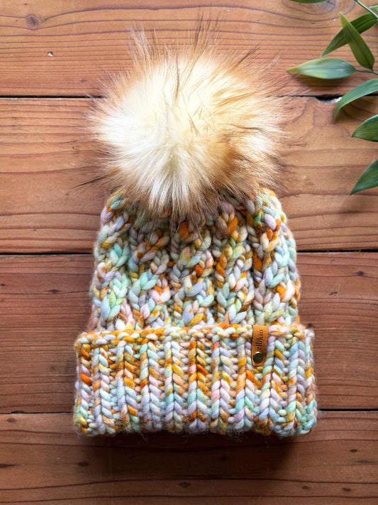 Spinnaker Beanie in Cotton Candy Clouds