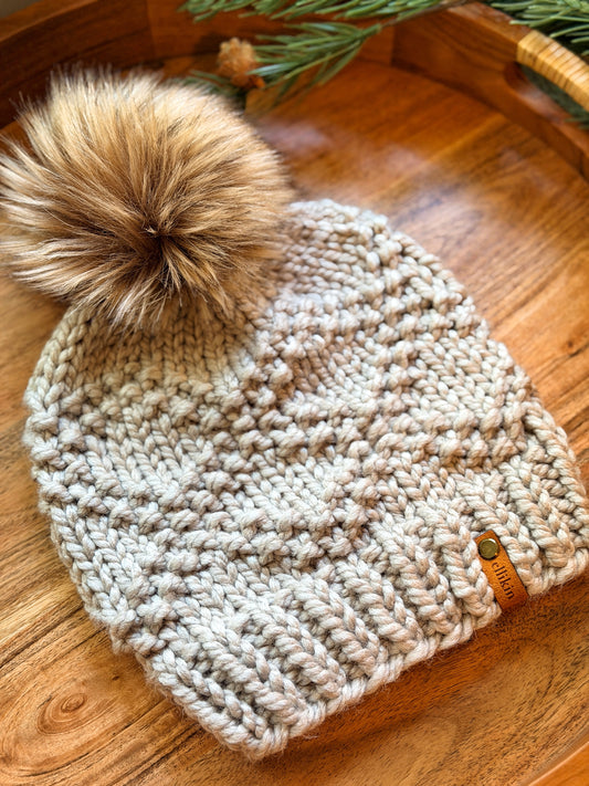 Etta Beanie in Parchment