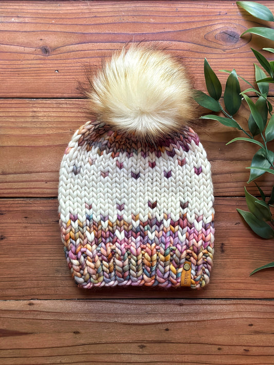 Winterfell Beanie in Dancing Leaves
